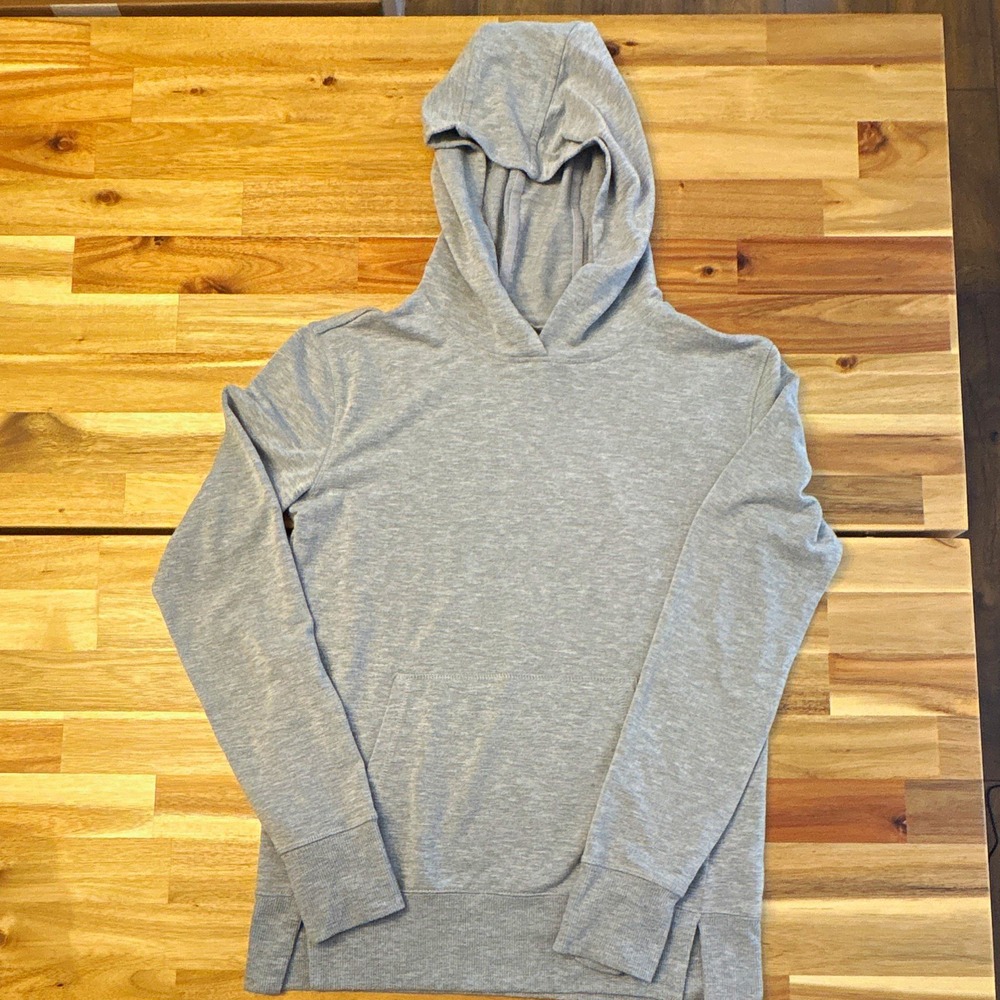 Eddie Bauer Unisex Kids Gray Pullover Hoodie 14-16 Kangaroo Pocket Blend